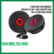 Spare Tyre Active Car Subwoofer 11 Inch 500W RMS Built-In Amplifier | A16MAX