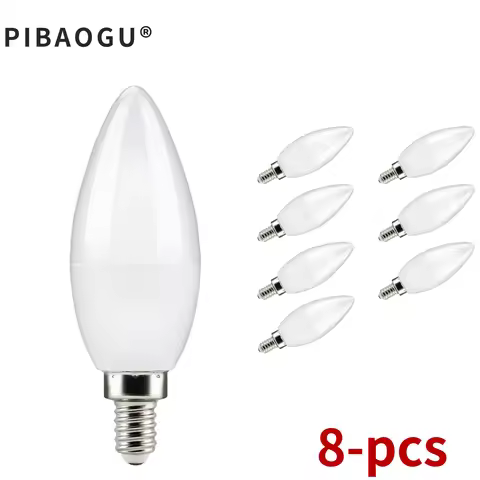 8PCS 3W 6W 9W 12W 15W Led Light Bulb E14 E27 LED Lamp Indoor Warm Cold White Light AC 220V LED Candl