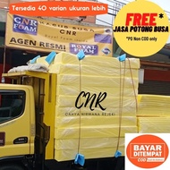 Busa lembaran busa royal foam density 16 kuning, busa yellow tebal 2cm, 3cm, dan 5 cm, busa untuk so