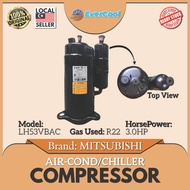 Mitsubishi AirCond/Chiller Compressor 3HP (R22 Gas) Model : LH53VBAC