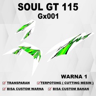 Soul GT 115 Stickers Soul GT 115 Striping Stickers Transparent hologram stickers Soul GT 115 GX 001