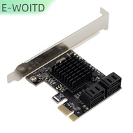 【E-WOITD】 PCI-E SATA 1X 4X 8X 16X การ์ด PCI Express ไปยัง SATA 3.0 2-Port SATA III 6Gbps อะแดปเตอร์ข
