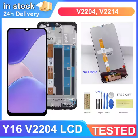 6.51'' For vivo Y16 LCD Display V2204, V2214 Display ouch Digitizer Assembly Replacement Parts With