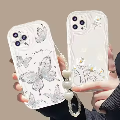 Flower Chain Phone Case For VIVO Y36 Y03 Y21 Y20 Y20i Y16 Y39 Y29 Y27 Y28 Y18 Y28S Y02S Y76 Y22S Y04