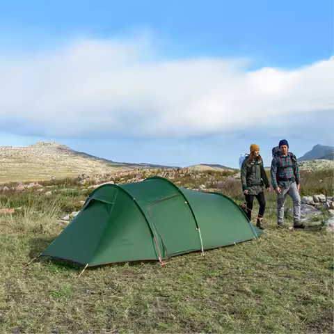 Naturehike Opalus Professional Tunnel Tent Outdoor Lightweight Large Lobby 3 Person 20D Nylon Backpa