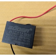 KIPAS CEILING FAN CAPACITOR CONDENSER 8UF 8 UF 450V 450 V SPARE PART ELECTRICAL