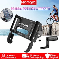 MONQiQi GUB P30 Original Phone Holder Hp Sepeda Motor Alumunium Alloy Tempat Hp Motor Mobil listrik Dudukan Navigasi Mengendarai Sepeda Motor/Dudukan Telepon Sepeda Dudukan