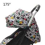 175 Degrees Stroller Accessories for Baby Yoya Babyzen Yoyo Seat Liners Sun Shade Cover Baby Throne Time Pram Hood Cushion Pad