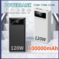 【SGStock】CCC 120W 100000mAh Power Bank 4 USB Fast Charging Powerbank LED Digital Display Large capac