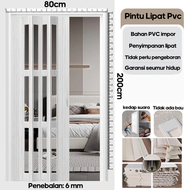 Reaim Folding Door PVC Pintu Lipat pintu kamar tidur pintu geser sliding set