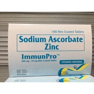 IMMUNPRO Sodium Ascorbate w/ zinc 500mg/10mg (per box)