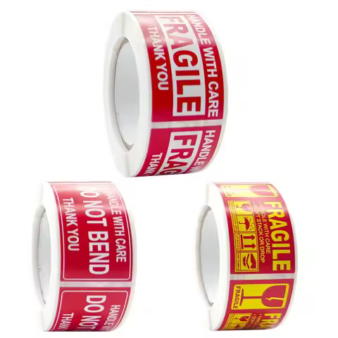 250pcs Fragile Sticker Warning Stickers Fragile Handle with Care Fragile Labels Adhesive Labels for