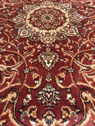 พรมเปอร์เซีย พรมทอแท้ๆ Belgium นำเข้า พรมไหมวิทยาศาสตร์ ขนาด 100x140 cm บางนุ่ม สีแดงอิฐสวยงาม