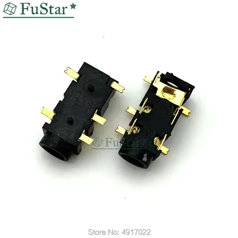 10pcs/lot Female Audio Connector 5 Pin SMT SMD Headphone Jack Socket PJ-327A Gold-Plated Patch SMD A