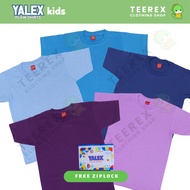 YALEX KIDS PLAIN T-SHIRT (Royal Blue, Aqua Blue, Light Blue, Lilac, Dark Violet)