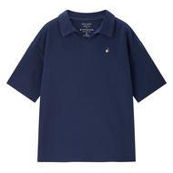 เสื้อโปโลผ้าฝ้ายแท้สําหรับผู้หญิงสไตล์ใหม่หมีสองด้านเย็บปักถักร้อยลําลองเยาวชน Vitality หลวมแขนสั้น