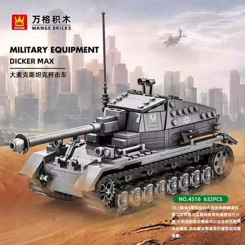 2024 Soviet WW2 T-34/85 Medium Tank Building Blocks World of Tanks Max Tank Destroyer Model Bricks A