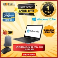 Hp ProBook 450 g5 Intel core i5-7th gen 8gb ddr4 ram 256gb ssd grade A+++ Refurbished Laptop