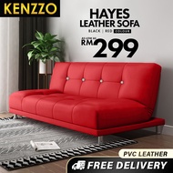 KENZZO: Hayes PU Leather Sofa Bed/Foldable PVC Leather Sofa Bed Katil/FOLDABLE SOFA BED