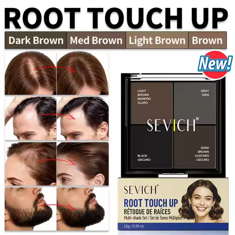 Sevich Hairline Powder 16g Waterproof Hair Root Touch Up Hair Shadow Powder Temporary Instantly Conc