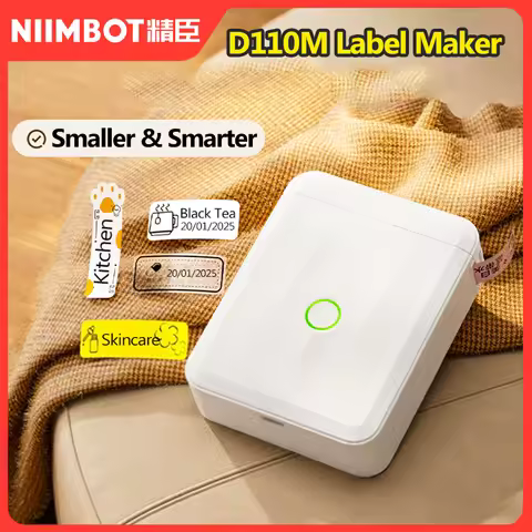 Niimbot D110 Mini Thermal Label Printer D110M Portable Label Maker Wireless Sticker Machine Inkless 