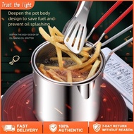 Stainless Steel Tempura Deep Fryer Oden Cooker Chicken French Fries Pot Pan Fry Goreng  Deep Fryer w