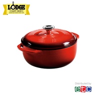 Lodge 4.5 Quart Red Enameled Cast Iron Dutch Oven