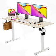 Our Modern Space Height Adjustable 48" Electric Standing Desk - Upgraded Ultra Durable Home Office Large Rectangular Computer or Laptop Sit Stand Workstation - 48 x 24 Inch