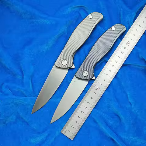 LEMIFSHE F95 Ball Bearing Flipper 3D Titanium Handle Mark m390 Blade Camp outdoor Fruit Tactics EDC 