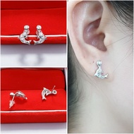 925 Silver White Gold Plated Stud Earrings - Stud Earrings 925 Silverdolphin