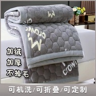 ST/🧿Thickened Milk Fiber Mattress Cushion Student Dormitory Flannel Mattress Tatami Mattress Double Non-Slip Foldable 4O