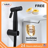 Stainless Steel SUS304 Bidet Spray Toilet Single Cold Hose Set Bathroom Fixed Base Sprayer