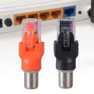 【3C】 F Female to RJ45 Male Ethernet Coaxial Coupler Adapter for Line Tester Equipment