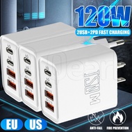 120W Fast Charging Adapter - Quick Charging Plug - US/EU Standard Wall Plug - Portable Travel Chargi