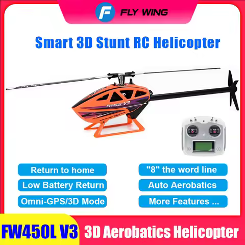 Fly Wing FW450L RC Helicopter Smart GPS 3D Autopilot RTF Remote control helicopter 6CH with H1 Gyro 