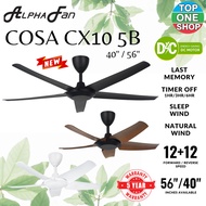 CLEARANCE Alpha Cosa CX10 5B 56/40 Inches DC Motor 12 RF Speed Remote Control Ceiling Fan