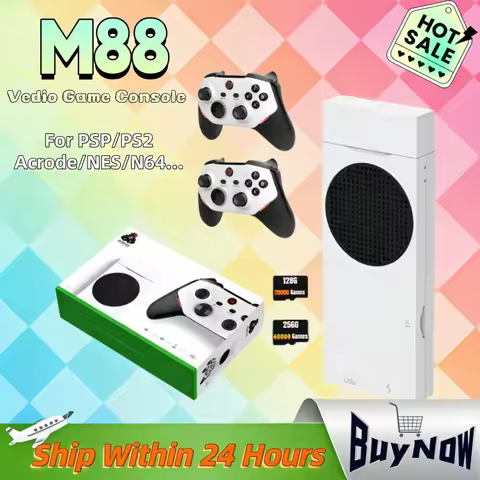 M88 Game Console Stick Portable 4K 3D Games TV Support PS2 60 Simulators HDMI Wireless Controller Gi