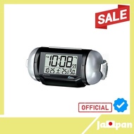 【Direct From Japan】Seiko Clock Alarm Clock Alarm Clock Electric Wave Digital Loud PYXIS PYXIS 01: Black Metallic Body Size: 9.8 x 22.2.x 12.5cm BC401K