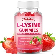 L-Lysine 1000mg Gummies, Chewable Lysine Supplement for Adults & Kids Immune Support, Essential Amin