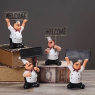 VIĆI Signage Chef Creative Retro Funky Western Kitchen Welcome DIY Sign Resin Home Decor