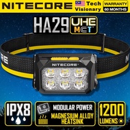 HA29 UHE Outdoor Headlamp NITECORE 3 Color Temperatures 1200 Lumens Led Headlight HLB2500 Battery fo