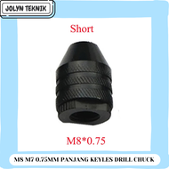 M8 M7 X 0.75 KEYLESS CHUCK KEPALA BOR MINI DREMEL KONEKTOR SAMBUNGAN