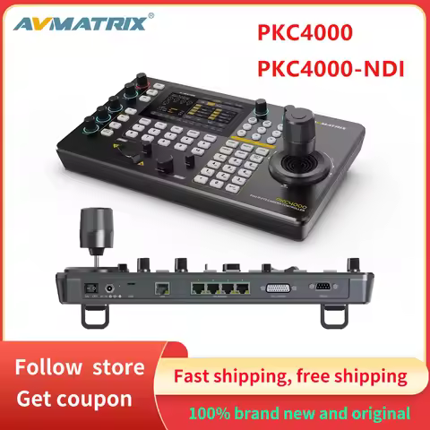 AVMATRIX PKC4000 PKC4000-NDI 5" Touchscreen IP & Serial PTZ Camera Controller 4D Joystick Real-time 