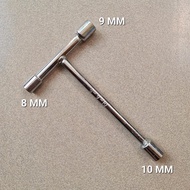 T-Socket Wrench with Size 8MM - 9MM - 10MM