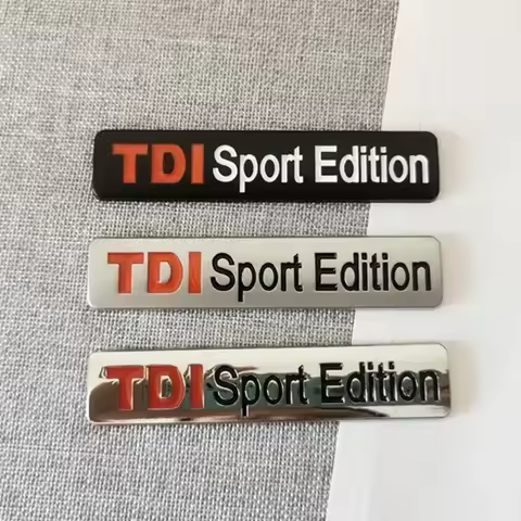 Metal TDI Sport Edition Car Body Side Emblem Tail Box Badge Sticker for VW Golf Passat Jetta Touareg