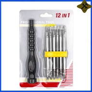 12-in-one multi-purpose screwdriver set for home use: Three-point and four-point YU type triangular 