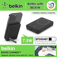 BELKIN BPD004bt BoostCharge Magnetic Wireless 5000mAh Power Bank with Stand (Black/White)