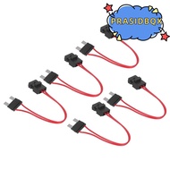PRASIDBQX 5PCS Fuse Connector, 20A 16AWG Car Fuse Holder, Waterproof With Wire Auto Inline Fuse Hold