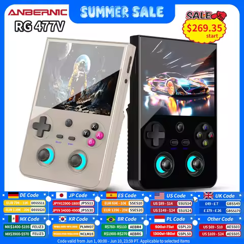 Anbernic RG477V Handheld Game Console 4.7" LTPS In-Cell Android 14 DSP Sound Effect Video Player Sup