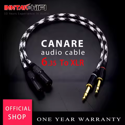 1Pair Hifi CANARE 6.35 mm To XLR Male (Female) Audio Stereo Mic Cable - 6.5 mm 1/4 Inch to XLR Cable
